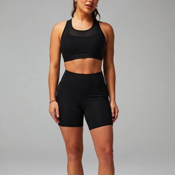 Fabletics Women's Faye Black High Impact Sports Bra Training - See Measurements - Picture 3 of 8